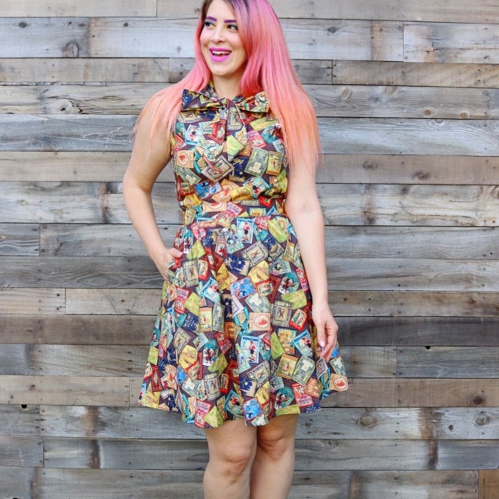 Retrolicious Fairytales Books A-Line Skirt